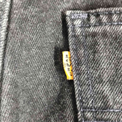 リーバイス Levis 90S 505 REGULAR FIT ボタン裏 505 刻印 オレンジタブ 先染め ブラック デニム ストレート パンツ 1997年製 メンズ W36 L32