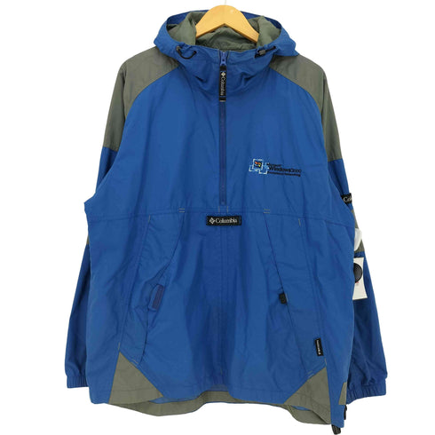 コロンビアスポーツウェア Columbia Sportswear 90s ボックスロゴ 企業ロゴ刺繍 カラー切替 アノラックパーカー メンズ import:L