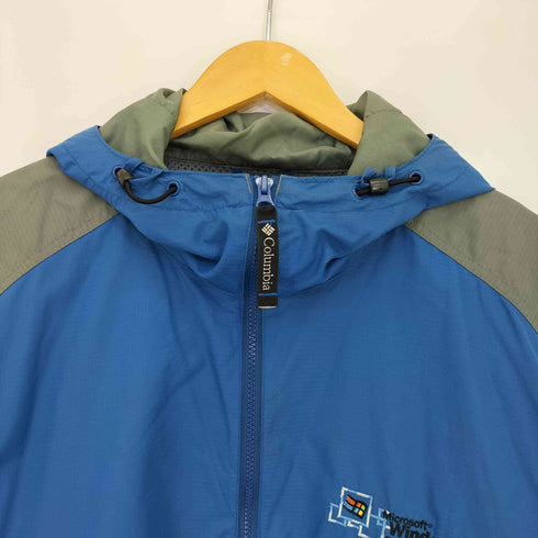 コロンビアスポーツウェア Columbia Sportswear 90s ボックスロゴ 企業ロゴ刺繍 カラー切替 アノラックパーカー メンズ import:L
