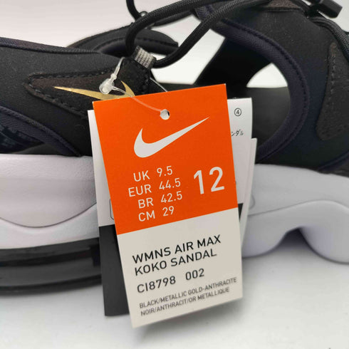 ナイキ NIKE AIR MAX KOKO SANDAL black/metallic gold-anthracite エアマックス ココ サンダル メンズ JPN:29