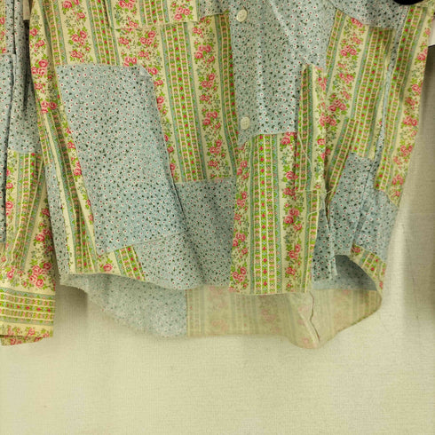 ジュンヤワタナベコムデギャルソンマン JUNYA WATANABE COMME des GARCONS MAN AD2004 花柄 パッチワーク L/S シャツ メンズ JPN:M