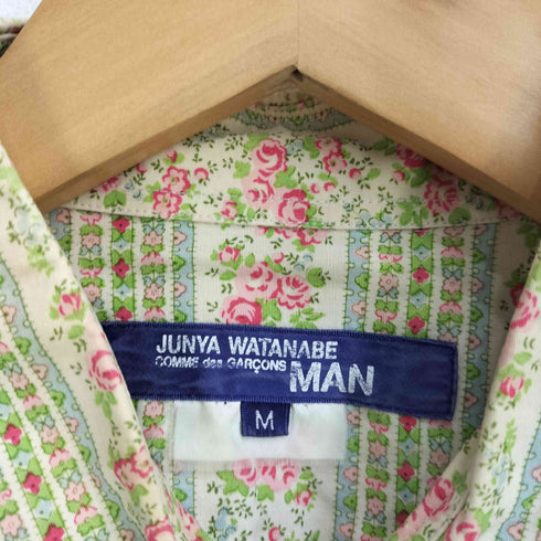 ジュンヤワタナベコムデギャルソンマン JUNYA WATANABE COMME des GARCONS MAN AD2004 花柄 パッチワーク L/S シャツ メンズ JPN:M