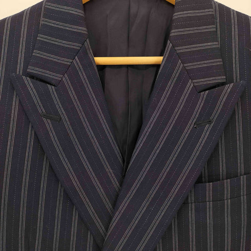 ROBELT ストライプ ダブルブレストテーラードジャケット メンズ