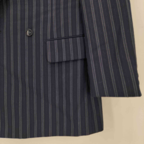 ROBELT ストライプ ダブルブレストテーラードジャケット メンズ
