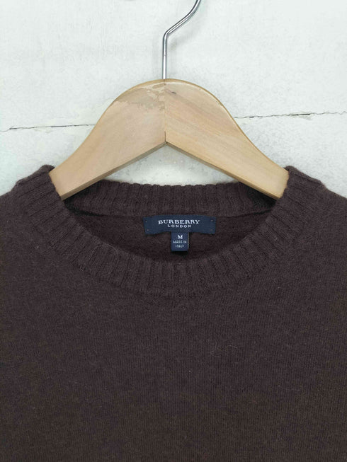 バーバリーロンドン BURBERRY LONDON スリーブノヴァチェック切り返しデザイン メリノウールニット レディース import:M