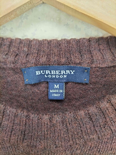 バーバリーロンドン BURBERRY LONDON スリーブノヴァチェック切り返しデザイン メリノウールニット レディース import:M
