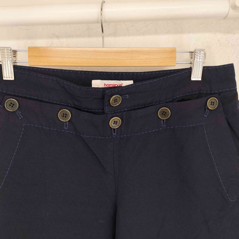 ホームスパン homspun フロントボタン マリンワイドパンツ レディース JPN:L