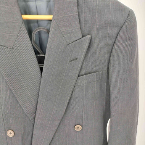 ケイオブクリッツィア K of KRIZIA ストライプ ダブルブレストテーラードジャケット 2タックスラックス スーツセットアップ メンズ 165