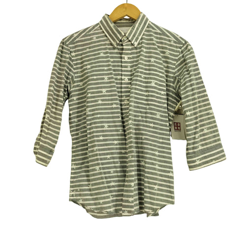 ユニフォームエクスペリメント uniform experiment 星 ボーダー 七分袖 シャツ Y2K メンズ