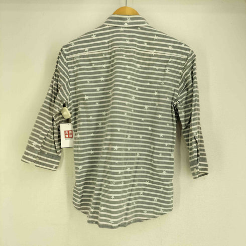 ユニフォームエクスペリメント uniform experiment 星 ボーダー 七分袖 シャツ Y2K メンズ