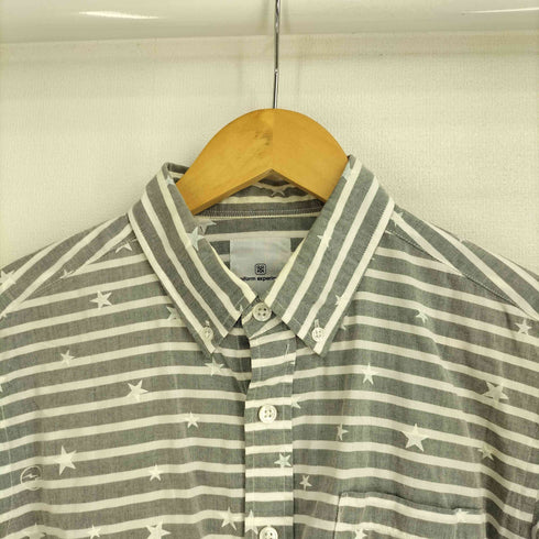 ユニフォームエクスペリメント uniform experiment 星 ボーダー 七分袖 シャツ Y2K メンズ