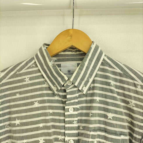ユニフォームエクスペリメント uniform experiment 星 ボーダー 七分袖 シャツ Y2K メンズ