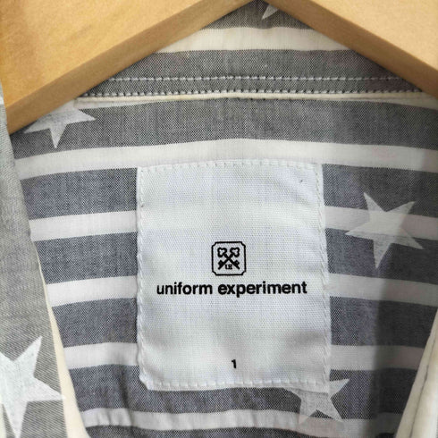 ユニフォームエクスペリメント uniform experiment 星 ボーダー 七分袖 シャツ Y2K メンズ