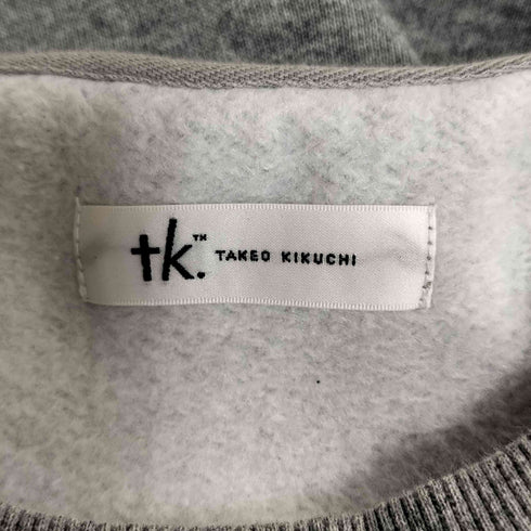 ティーケータケオキクチ tk. TAKEO KIKUCHI くま ベア 裏起毛 クルーネックスウェット メンズ