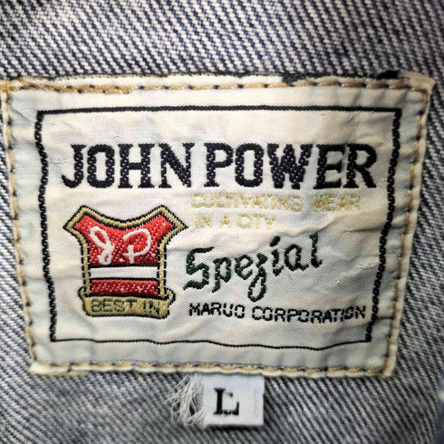 JOHN POWER ケミカルウォッシュ デニムジャケット メンズ import:L