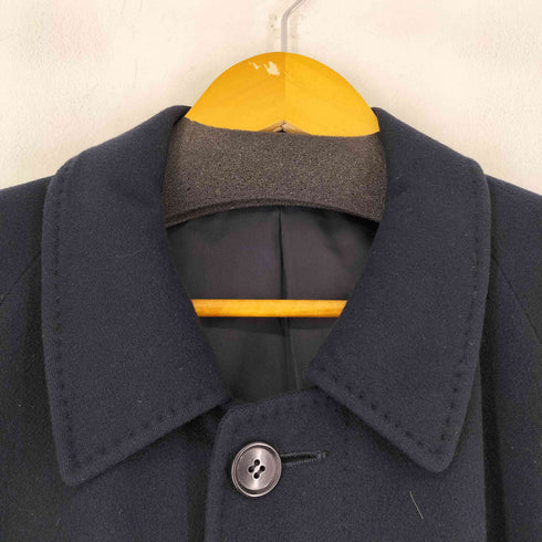 カシミア100% 比翼ステンカラーコート メンズ LL