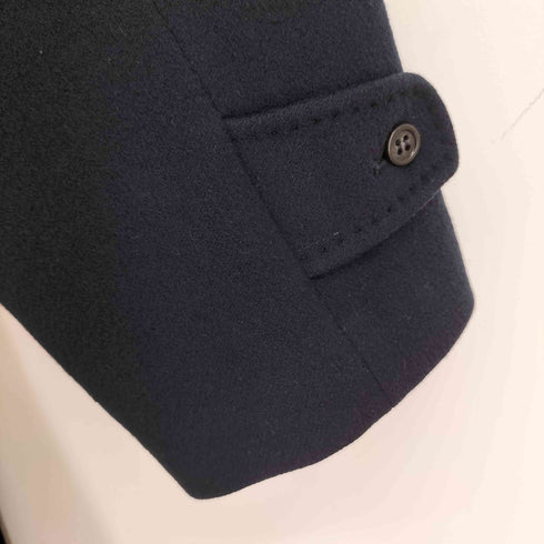 カシミア100% 比翼ステンカラーコート メンズ LL