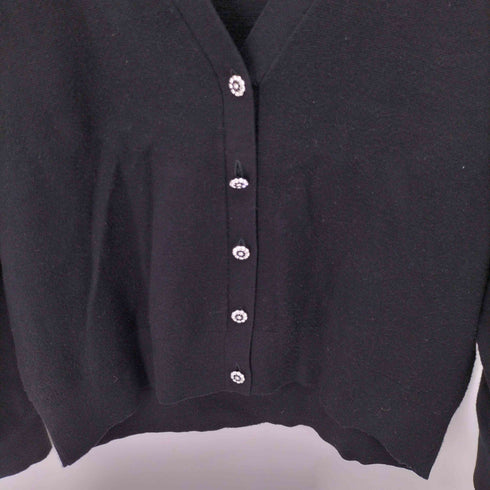 ザラ ZARA ラインストーンボタン レーヨン混 カーディガン レディース JPN:L