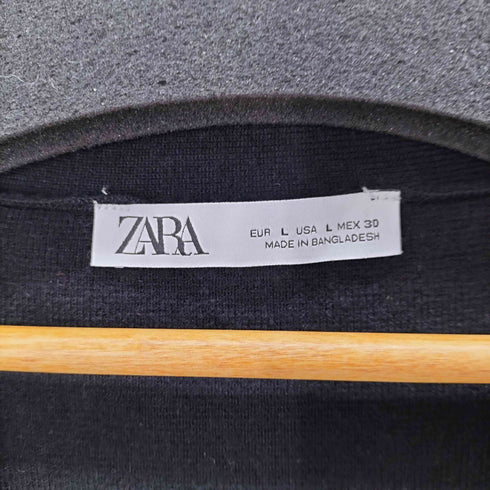 ザラ ZARA ラインストーンボタン レーヨン混 カーディガン レディース JPN:L