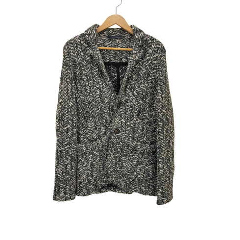 ラルディー二 LARDINI ウール リネン混 ニットテーラードジャケット メンズ