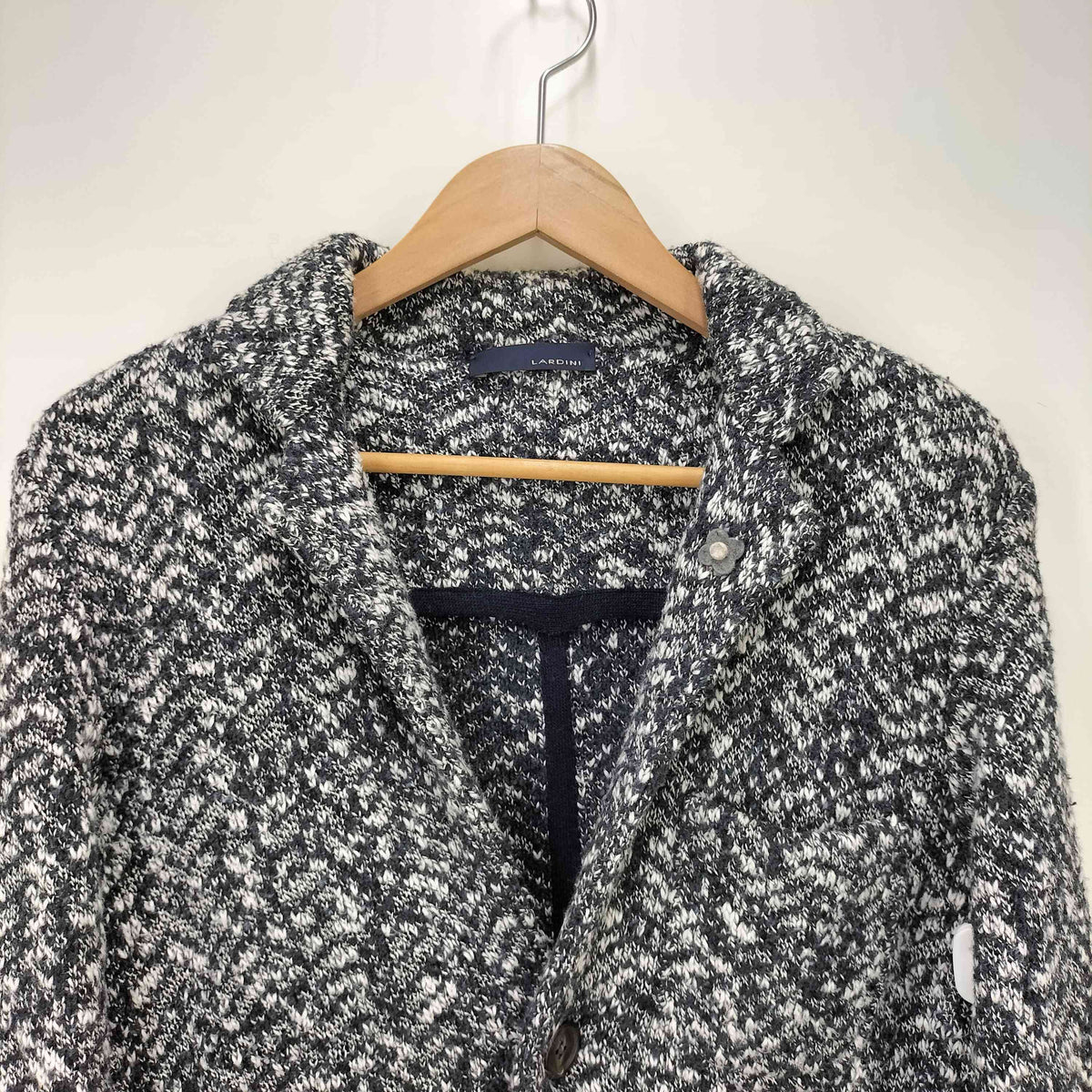 ラルディー二 LARDINI ウール リネン混 ニットテーラードジャケット