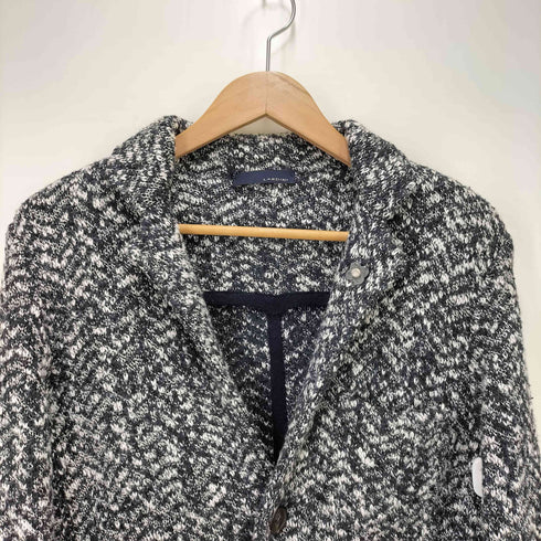 ラルディー二 LARDINI ウール リネン混 ニットテーラードジャケット メンズ