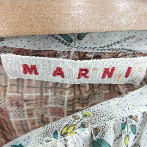 マルニ MARNI SILK シルク デザインドッキング スカート レディース 38