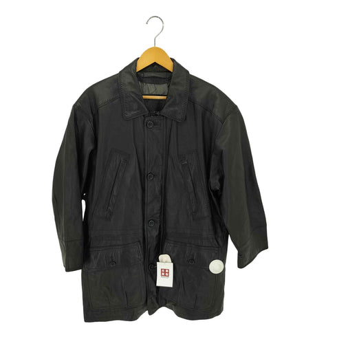 JACK MIGHTY Lamb マルチポケット ジップアップ レザージャケット メンズ M