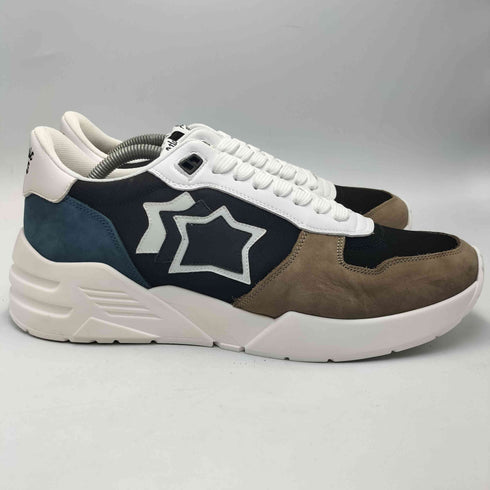 アトランティックスターズ Atlantic STARS イタリア製 MARS 星 スターパッチ ナイロン ヌバック ローカット スニーカー メンズ EUR:44
