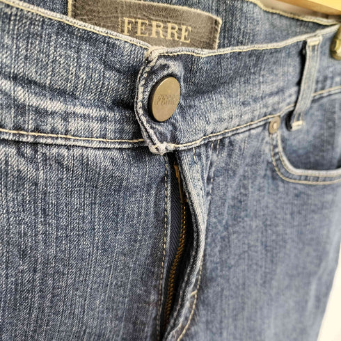 フェレジーンズ FERRE JEANS イタリア製 ジップフライ フレア デニム パンツ レディース 26 40