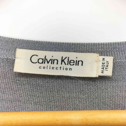 カルバンクライン CALVIN KLEIN イタリア製 シルク S/S ニット カーディガン アンサンブル レディース import:XS