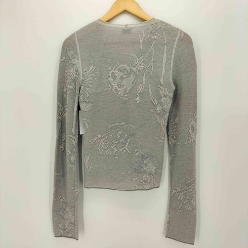 アルマーニコレツィオーニ ARMANI COLLEZIONI イタリア製 ジャガード クルーネック ニット レディース