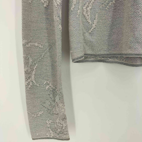 アルマーニコレツィオーニ ARMANI COLLEZIONI イタリア製 ジャガード クルーネック ニット レディース