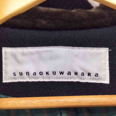 スナオクワハラ sunaokuwahara ガリウール ボアフード ウールシングル Pコート レディース JPN:S