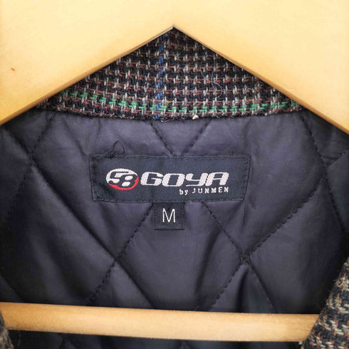 ジュンメン JUN MEN 90s GOYA ハウンドトゥースチェック柄 ダブル ライダースジャケット メンズ M