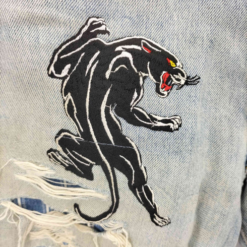 リーバイス Levis リペア加工 刺繍 サイドジップ ダメージデニムパンツ メンズ