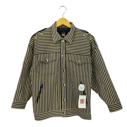 COUNTRY CASUALS マリンボーダー柄 エポレット ジッパーボタン 裏地キルティング カバーオールジャケット メンズ