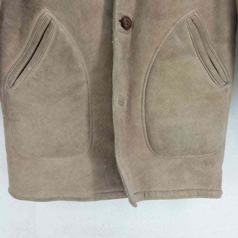 サックスフィフスアベニュー SAKS FIFTH AVENUE 60S くるみボタン ムートン シアリングコート メンズ US:40