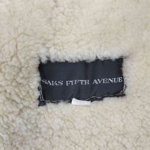 サックスフィフスアベニュー SAKS FIFTH AVENUE 60S くるみボタン ムートン シアリングコート メンズ US:40