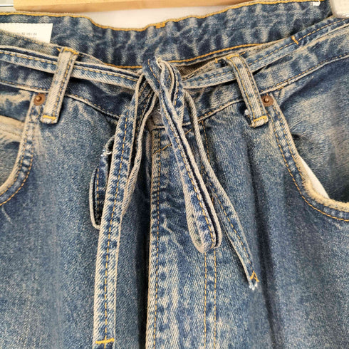 ザラ ZARA ウエストコード付き ワイドデニムパンツ メンズ 42