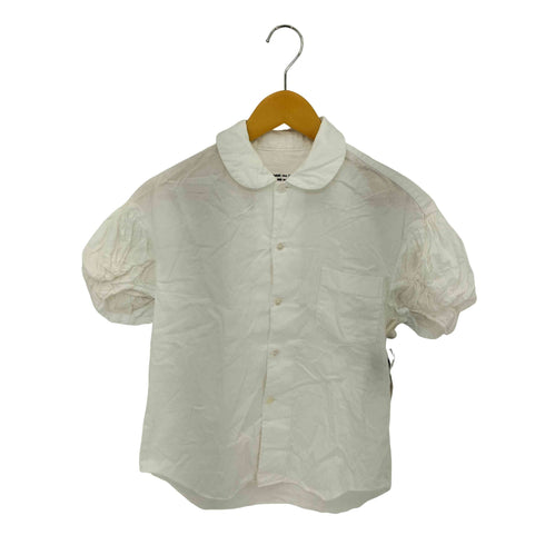 コムデギャルソンコムデギャルソン COMME des GARCONS COMME des GARCONS 13SS スリーブギャザー ラウンドカラー 半袖シャツ ブラウス レディース XS