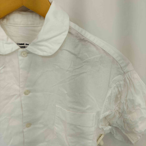 コムデギャルソンコムデギャルソン COMME des GARCONS COMME des GARCONS 13SS スリーブギャザー ラウンドカラー 半袖シャツ ブラウス レディース XS