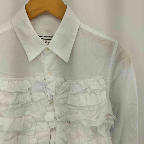 コムデギャルソンコムデギャルソン COMME des GARCONS COMME des GARCONS 09AW フリルドッキング レギュラーカラー長袖シャツ ブラウス レディース XS
