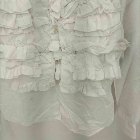 コムデギャルソンコムデギャルソン COMME des GARCONS COMME des GARCONS 09AW フリルドッキング レギュラーカラー長袖シャツ ブラウス レディース XS