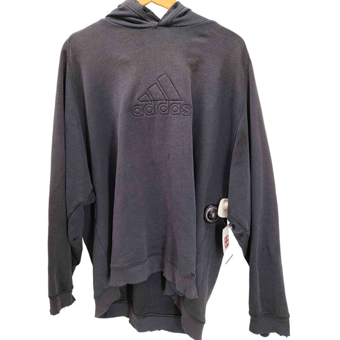 アディダス adidas 00S センター パフォーマンス ステッチ ロゴ プルオーバー パーカー 2002年製 ボロ 襤褸 メンズ