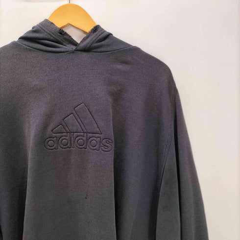 アディダス adidas 00S センター パフォーマンス ステッチ ロゴ プルオーバー パーカー 2002年製 ボロ 襤褸 メンズ