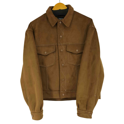 ザラ ZARA スエード トラッカージャケット メンズ M