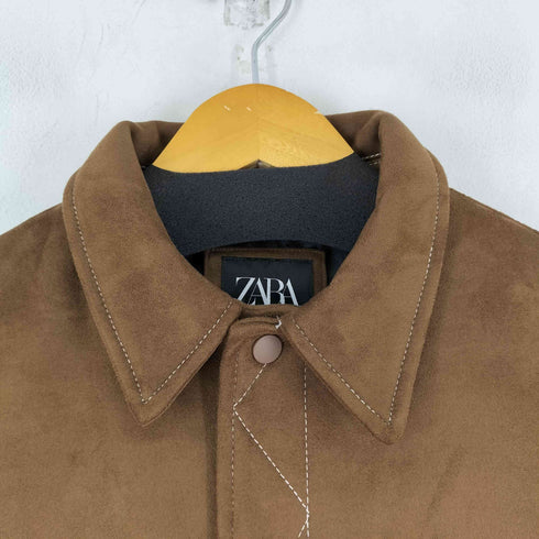 ザラ ZARA スエード トラッカージャケット メンズ M