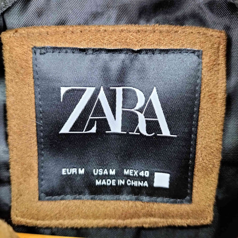 ザラ ZARA スエード トラッカージャケット メンズ M