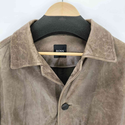 ボスヒューゴボス BOSS HUGO BOSS CLANE-N ゴートレザージャケット メンズ